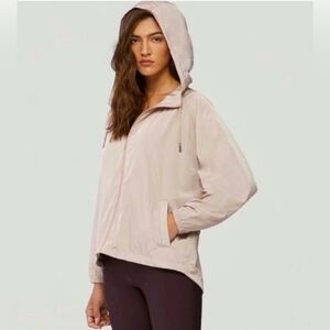 SOIA & KYO Blush Lightweight Windbreaker Hooded Jacket